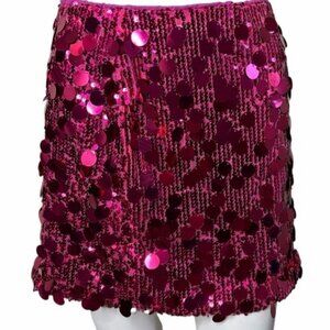 SHEIN Pink Sequin Mini Skirt Size Medium